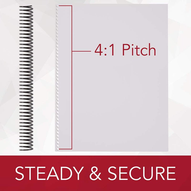 جي سي بي أغلفة تجليد GBC، 18 مم، سعة 140 ورقة، نسبة 4:1، لون ملفوف، أسود، عبوة من 100 قطعة (9665080) - Image 4